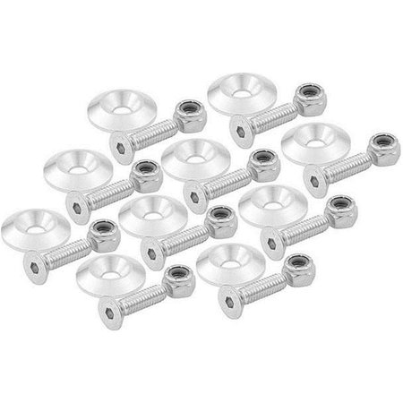 ALLSTAR 0.25 in. Countersunk Bolts with 1.25 in. Washer - Clear, 10PK ALL18634